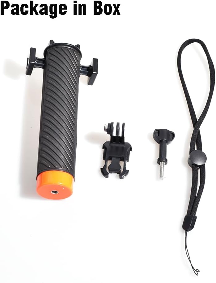 Fotoleey Action Camera Floating Hand Grip Compatible with Insta360 X4, X3, GO 3, Ace Pro & Go Pro Hero 12, 11, 10, DJI Action Cameras with Cold Shoe Interface, Support Light and Microphone