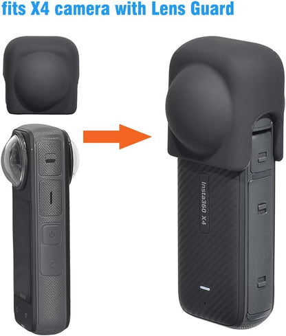 Fotoleey Accessory kit for Insta360 X4, Hard Shell Case for insta360 X4, including Lens Cap, Tripod, Screen Protector for Insta360 X4