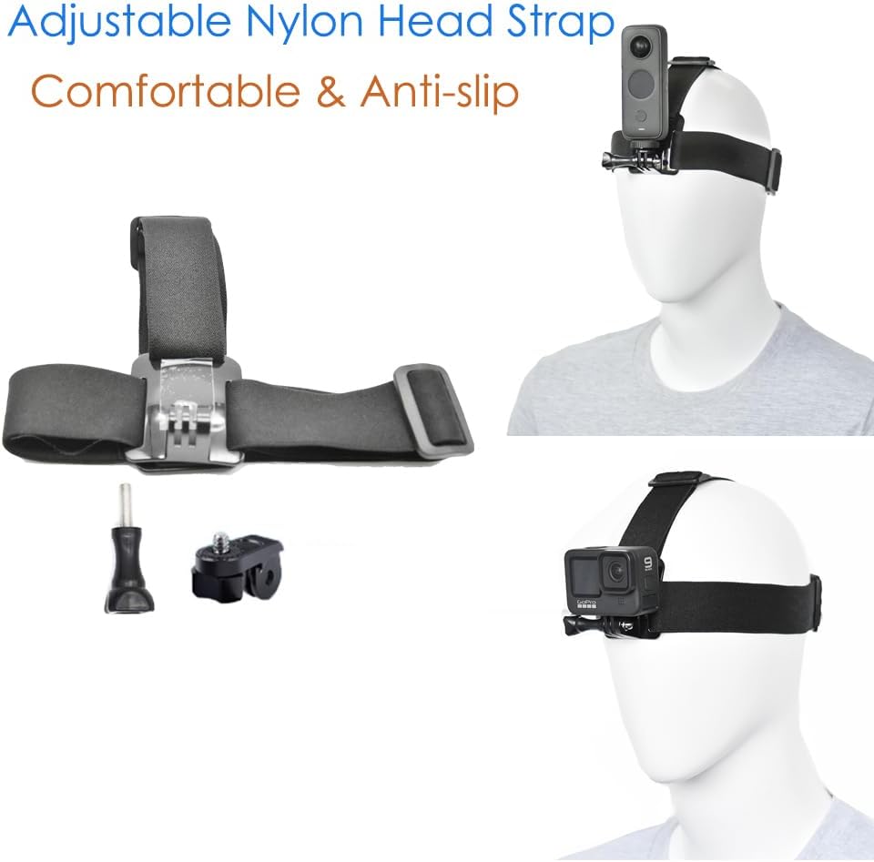 Accessory Kit for Insta360 X5/X4/X3/Ace Pro/Go3S - Chest, Backpack & Head Strap Mount Bundle Compatible with GoPro Hero 13-10