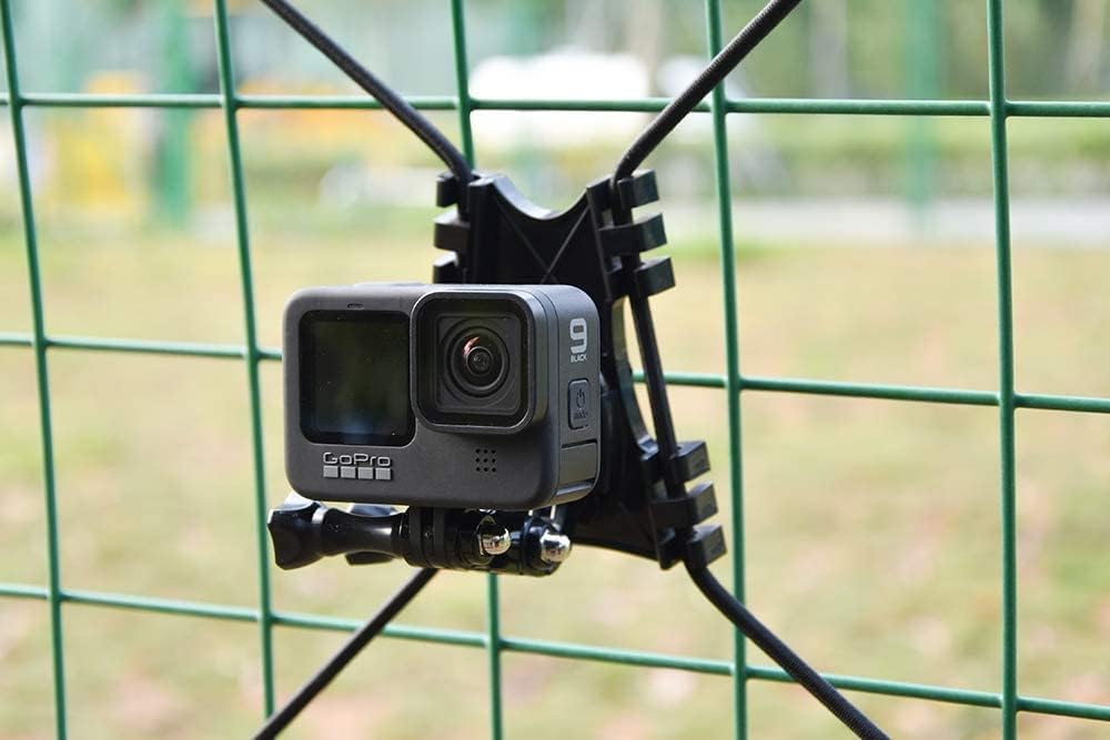 Action Camera Chain Link Fence Mount for GoPro Hero 13, Hero 12, Hero 11, Hero 10, Hero 9, Hero 8, Cell Phone Dog Fence, Apply for Baseball, Softball Games