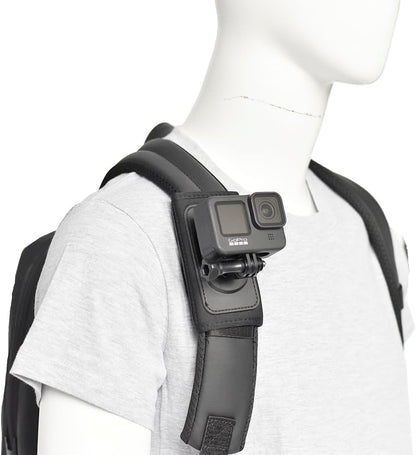 Fotoleey Backpack Mount for DJI Osmo Pocket 3 Compatible with Insta360 X3/X2/Ace Pro/Ace, GoPro Hero 12/11/10/9/8 Adjustable