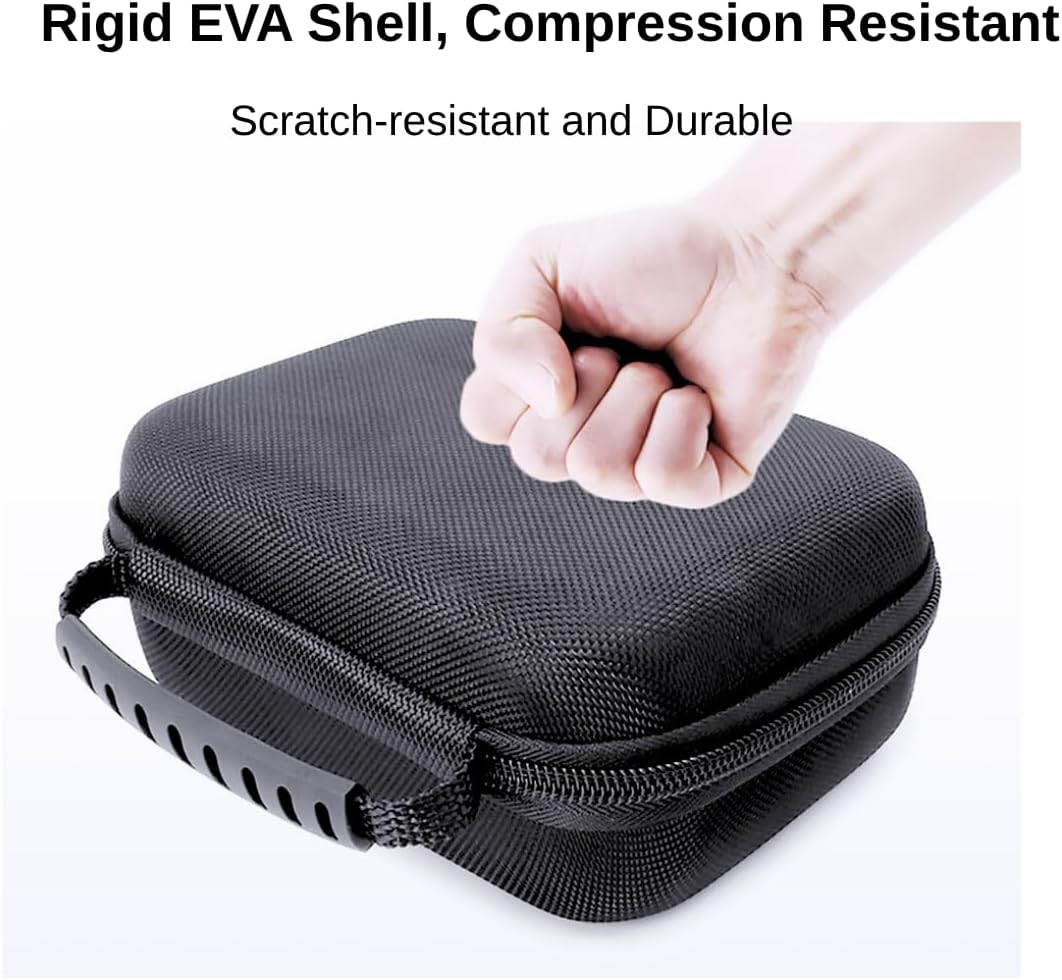 Body Camera Case with DIY Foam - Hard Shell EVA Storage for Thumb Camera, Action Camera - Shockproof, Anti-Pressure, Portable (17x13x7cm, 162g, Black)