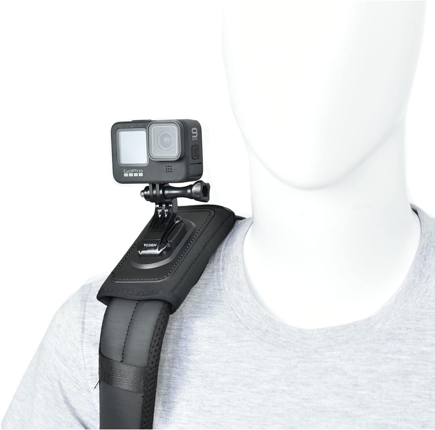 Action Camera Backpack Mount for Insta360 X5/X4/X3/Ace, One RS, Go3, Compatible with GoPro Hero 12,Hero 11, Angle Adjustable