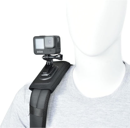 Action Camera Backpack Mount for Insta360 X5/X4/X3/Ace, One RS, Go3, Compatible with GoPro Hero 12,Hero 11, Angle Adjustable