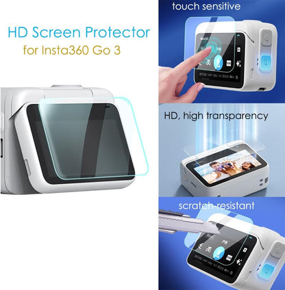 Fotoleey Protective Case for Insta360 GO 3 with Screen Protector and Lens Protector