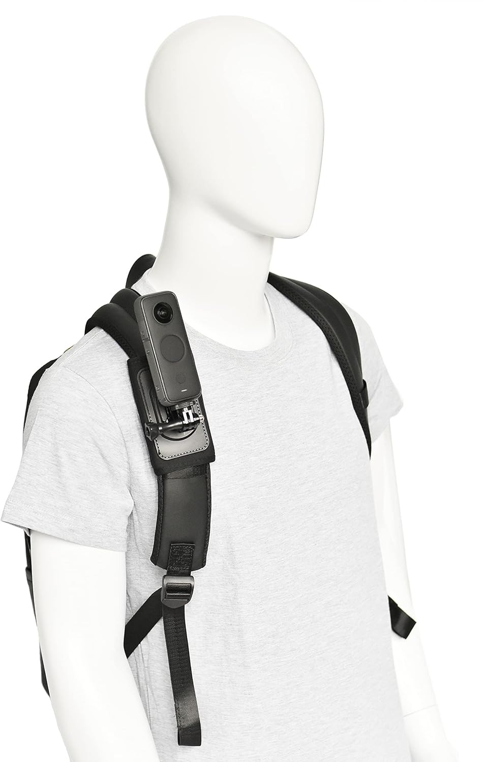 Action Camera Backpack Mount for Insta360 X5/X4/X3/Ace, One RS, Go3, Compatible with GoPro Hero 12,Hero 11, Angle Adjustable