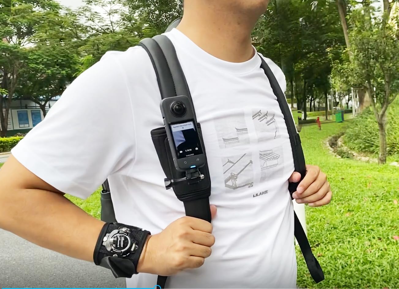Accessory Kit for Insta360 X5/X4/X3/Ace Pro/Go3S - Chest, Backpack & Head Strap Mount Bundle Compatible with GoPro Hero 13-10