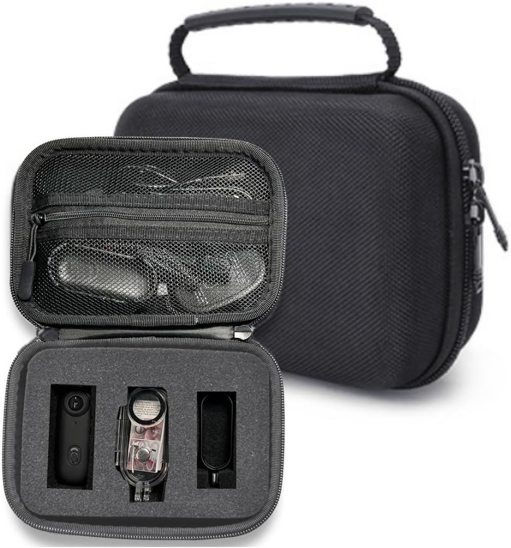Body Camera Case with DIY Foam - Hard Shell EVA Storage for Thumb Camera, Action Camera - Shockproof, Anti-Pressure, Portable (17x13x7cm, 162g, Black)