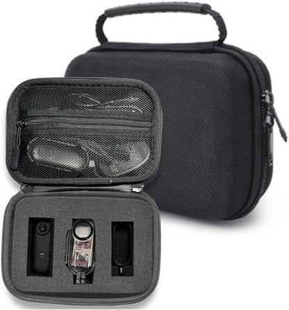 Body Camera Case with DIY Foam - Hard Shell EVA Storage for Thumb Camera, Action Camera - Shockproof, Anti-Pressure, Portable (17x13x7cm, 162g, Black)