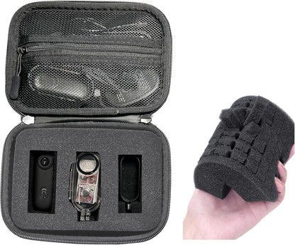 Body Camera Case with DIY Foam - Hard Shell EVA Storage for Thumb Camera, Action Camera - Shockproof, Anti-Pressure, Portable (17x13x7cm, 162g, Black)