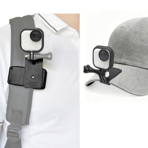 Fotoleey Camera Backpack Mount for Insta360 Go Ultra, Including Camera Cap Clip Mount, Frame and Screw