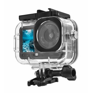 Fotoleey Waterproof Housing Case for DJI Osmo Action 6, 60M/196FT Diving Case with Optical Glass Lens, Anti-Fog Inserts, Dual Cold Shoe Mount for Underwater